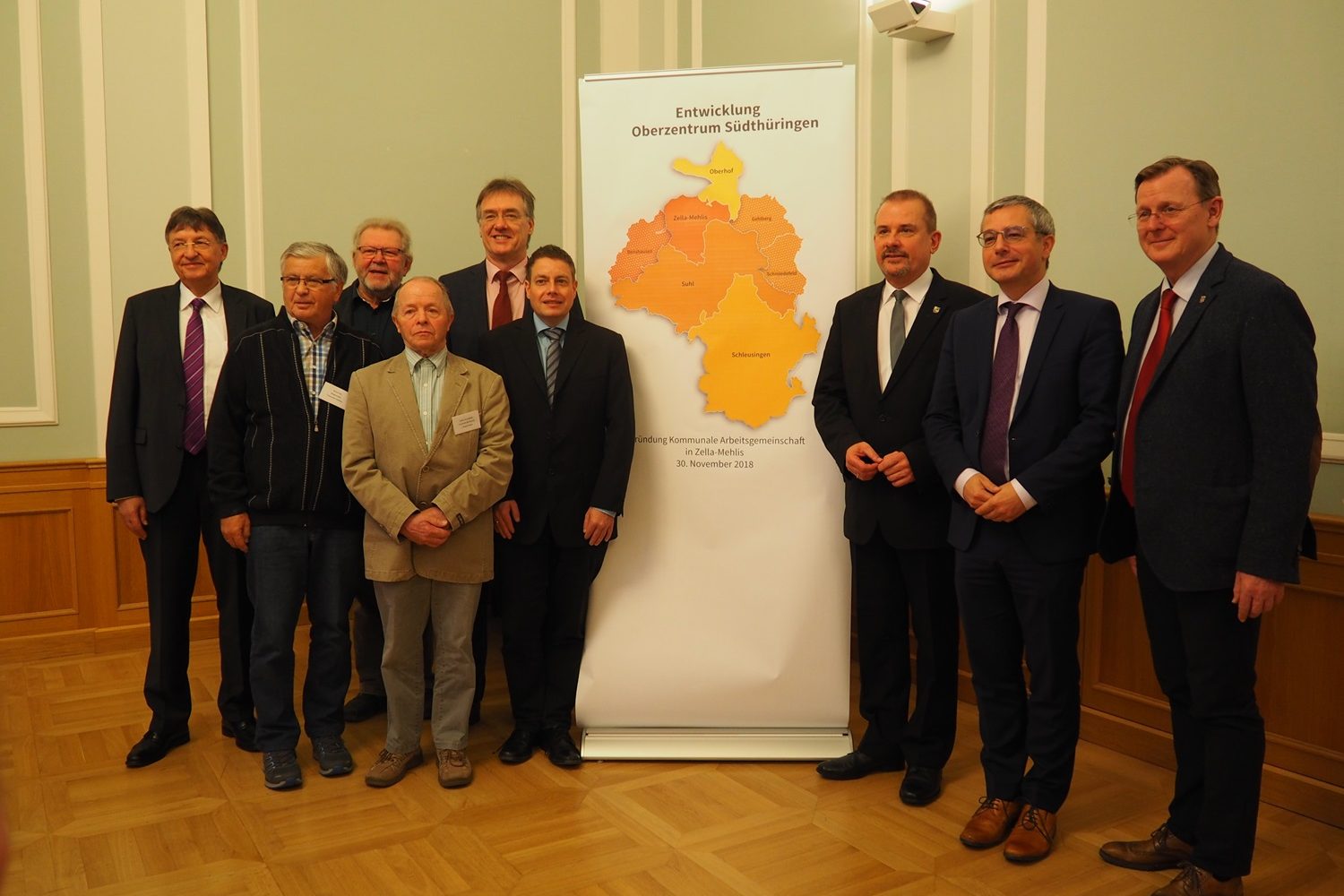 Bodo Ramelow und die Mitglieder der KAG in 2018