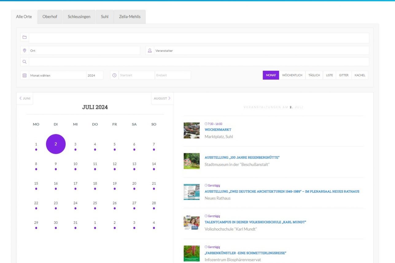 Veranstaltungskalender KAG